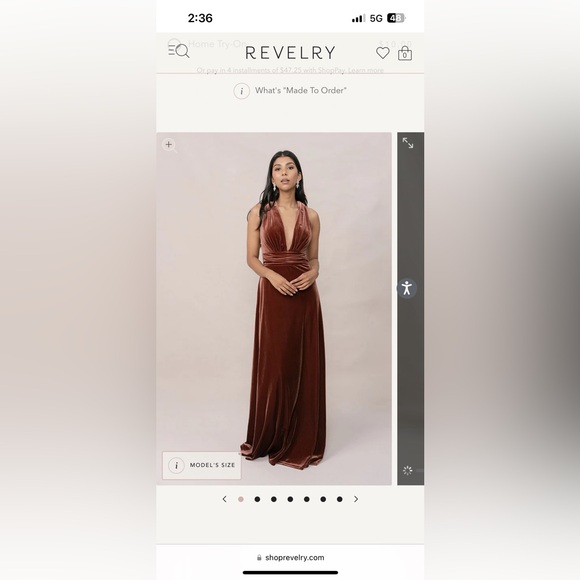 Revelry Bridesmaids dress size 8 - Picture 3 of 3